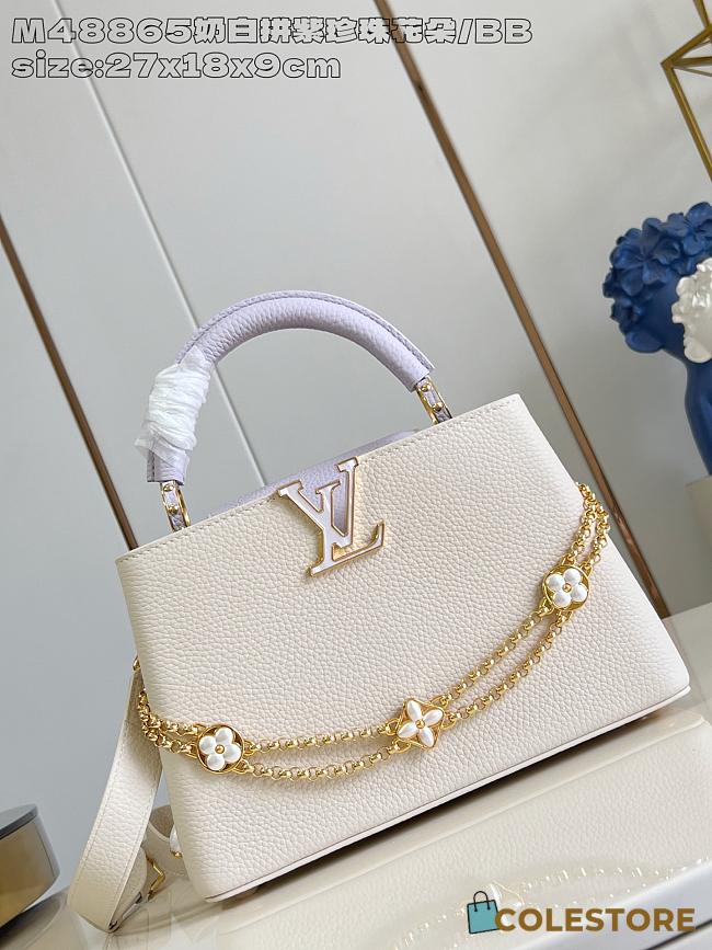 	 Colestore Louis Vuitton Capucines BB Misty Lilac/Light Ivory 27 x 9 x 18cm - 1