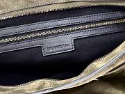 Colestore Balenciaga Women's Le City Bag Medium in Khaki Suede Calfskin, Brass Hardware  37 x 23 x 15 cm - 3
