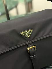 Colestore Prada Explore Large Re-Nylon Shoulder Bag with Flap Black 37.5x19x12cm - 4