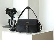 Colestore Prada Explore Large Re-Nylon Shoulder Bag with Flap Black 37.5x19x12cm - 1