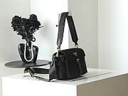Colestore Prada Explore Medium Re-Nylon Shoulder Bag with Flap Black 30x14x10cm - 3
