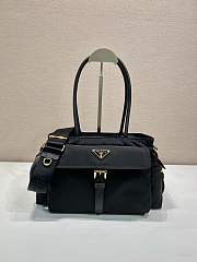 Colestore Prada Explore Medium Re-Nylon and Leather Tote Bag Black 31x17x11cm - 1