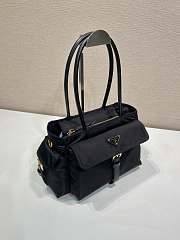 Colestore Prada Explore Medium Re-Nylon and Leather Tote Bag Black 31x17x11cm - 2
