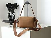 	 Colestore Prada Explore Medium Re-Nylon Shoulder Bag with Flap Brown 30x14x10cm - 4