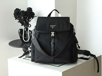 Colestore Prada Explore Re-Nylon and Leather Backpack Black 38x37x20cm