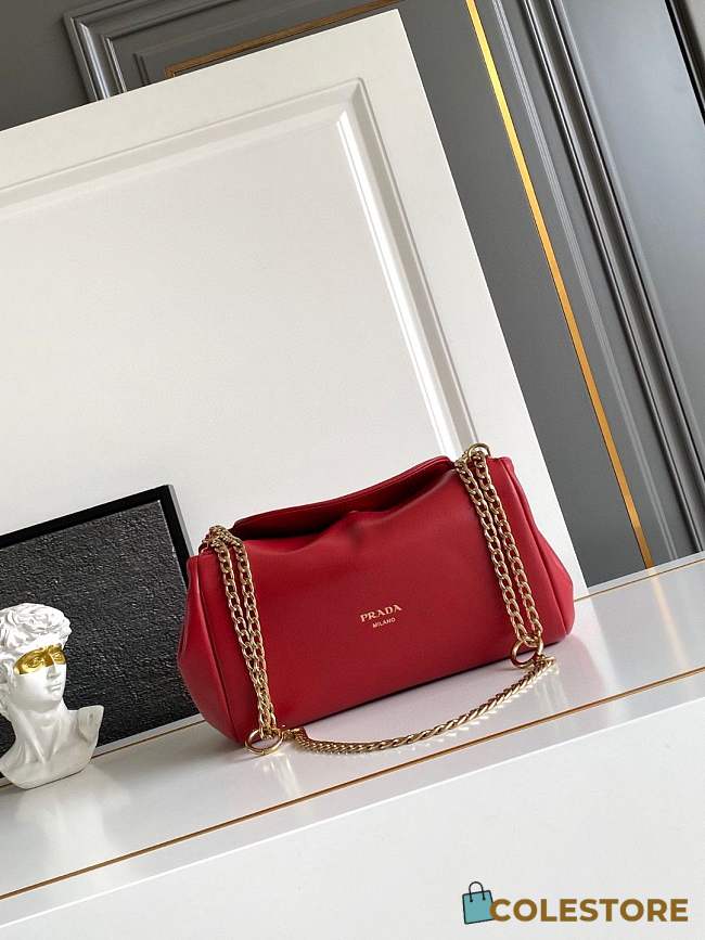 Colestore Prada Tumulte Small Nappa Leather Bag Cherry 24x13x13cm - 1