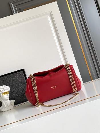 Colestore Prada Tumulte Small Nappa Leather Bag Cherry 24x13x13cm
