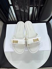 Colestore Dior Dioriviera Dioract Slide White Lambskin and Rubber - 1