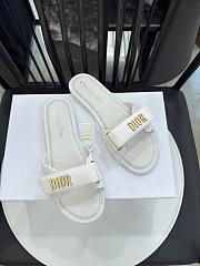 Colestore Dior Dioriviera Dioract Slide White Lambskin and Rubber - 4