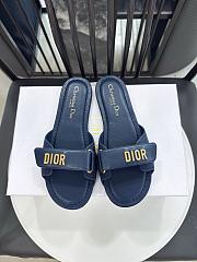 Colestore Dior Dioriviera Dioract Slide Navy Lambskin and Rubber - 1