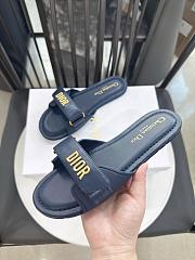 Colestore Dior Dioriviera Dioract Slide Navy Lambskin and Rubber - 6