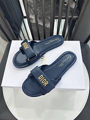 Colestore Dior Dioriviera Dioract Slide Navy Lambskin and Rubber - 5