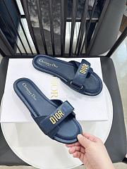 Colestore Dior Dioriviera Dioract Slide Navy Lambskin and Rubber - 4