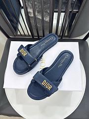 Colestore Dior Dioriviera Dioract Slide Navy Lambskin and Rubber - 3