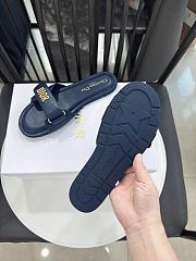 Colestore Dior Dioriviera Dioract Slide Navy Lambskin and Rubber - 2