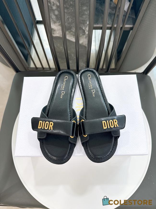 Colestore Dior Dioriviera Dioract Slide Black Lambskin and Rubber - 1