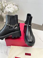 Colestore Valentino Garavani Rockstud Chelsea Boots with Studs Black - 3