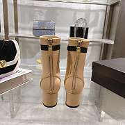 Colestore Chanel Bow Detail Cap-Toe Ankle Boots Beige/Black - 3