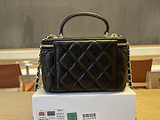 Colestore Chanel Vanity Top Handle Lambskin Black 17x9.5x8cm - 5