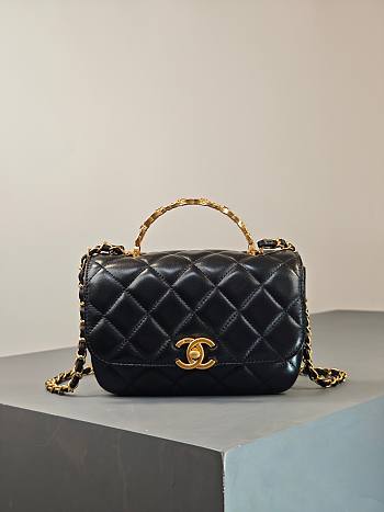 Colestore Chanel Coco Handle Bag in Black With Gold Hardware 19x12.5x4cm
