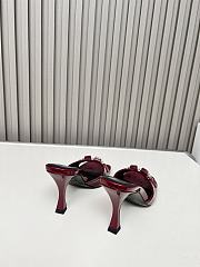 Colestore Gucci Slide Sandal with Horsebit in Red Patent Calfskin 7.5cm - 6