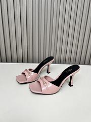Colestore Gucci Slide Sandal with Horsebit in Light Pink Patent Calfskin 7.5cm - 6