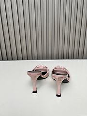 Colestore Gucci Slide Sandal with Horsebit in Light Pink Patent Calfskin 7.5cm - 4