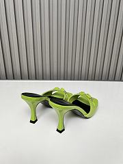 Colestore Gucci Slide Sandal with Horsebit in Lime Green Patent Calfskin 7.5cm - 6