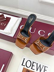 Colestore Gucci Women's Slide Sandal With Horsebit in Brown 8.5cm - 5
