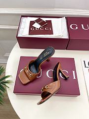 Colestore Gucci Women's Slide Sandal With Horsebit in Brown 8.5cm - 3