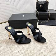 Colestore YSL Saint Laurent Opyum Mules In Satin Crepe Black - 1