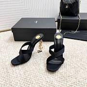 Colestore YSL Saint Laurent Opyum Mules In Satin Crepe Black - 2