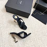 Colestore YSL Saint Laurent Opyum Mules In Satin Crepe Black - 3