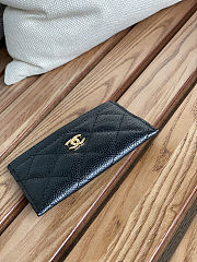 Colestore Chanel Classic Card Holder Grained Calfskin & Gold-Tone Metal Black  11x7.5x1cm - 4