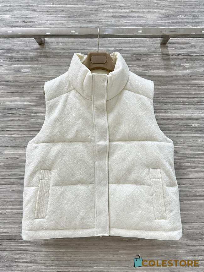 Colestore White Goose Down Vest - 1