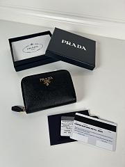 Colestore Prada Saffiano Leather Black Coin Purse 10x8cm - 1