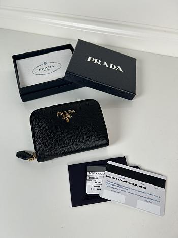 Colestore Prada Saffiano Leather Black Coin Purse 10x8cm