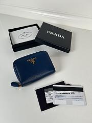 Colestore Prada Saffiano Leather Navy Coin Purse 10x8cm - 1