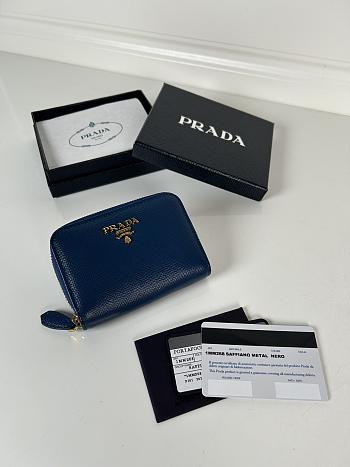 Colestore Prada Saffiano Leather Navy Coin Purse 10x8cm