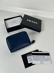 Colestore Prada Saffiano Leather Navy Coin Purse 10x8cm - 5
