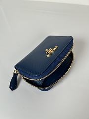 Colestore Prada Saffiano Leather Navy Coin Purse 10x8cm - 4