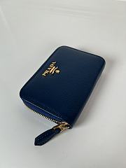 Colestore Prada Saffiano Leather Navy Coin Purse 10x8cm - 2