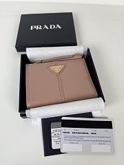 Colestore Prada Cameo Small Leather Wallet Blush Pink 11.5x9.5cm - 1