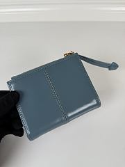 Colestore Prada Cameo Small Leather Wallet Teal Blue 11.5x9.5cm - 5