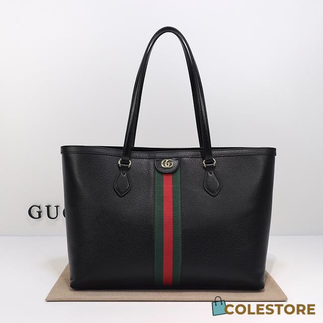 Colestore Gucci Ophidia Medium Tote Bag in Black Leather 38x28x14cm - 1