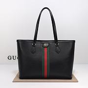 Colestore Gucci Ophidia Medium Tote Bag in Black Leather 38x28x14cm - 1