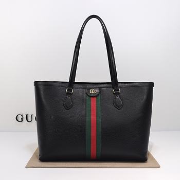 Colestore Gucci Ophidia Medium Tote Bag in Black Leather 38x28x14cm