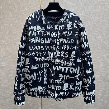 Colestore Louis Vuitton Denim Collarless Jacket