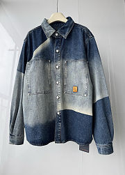 Colestore Louis Vuitton Sunfaded Effect Denim Long-Sleeved Shirt - 1