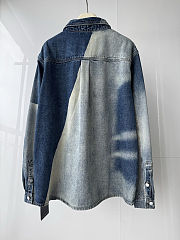 Colestore Louis Vuitton Sunfaded Effect Denim Long-Sleeved Shirt - 6